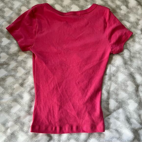 NWT Daydreamer Hook and Eye Barbie Pink Punk Y2K Babydoll Baby T Womens XS - Picture 5 of 7